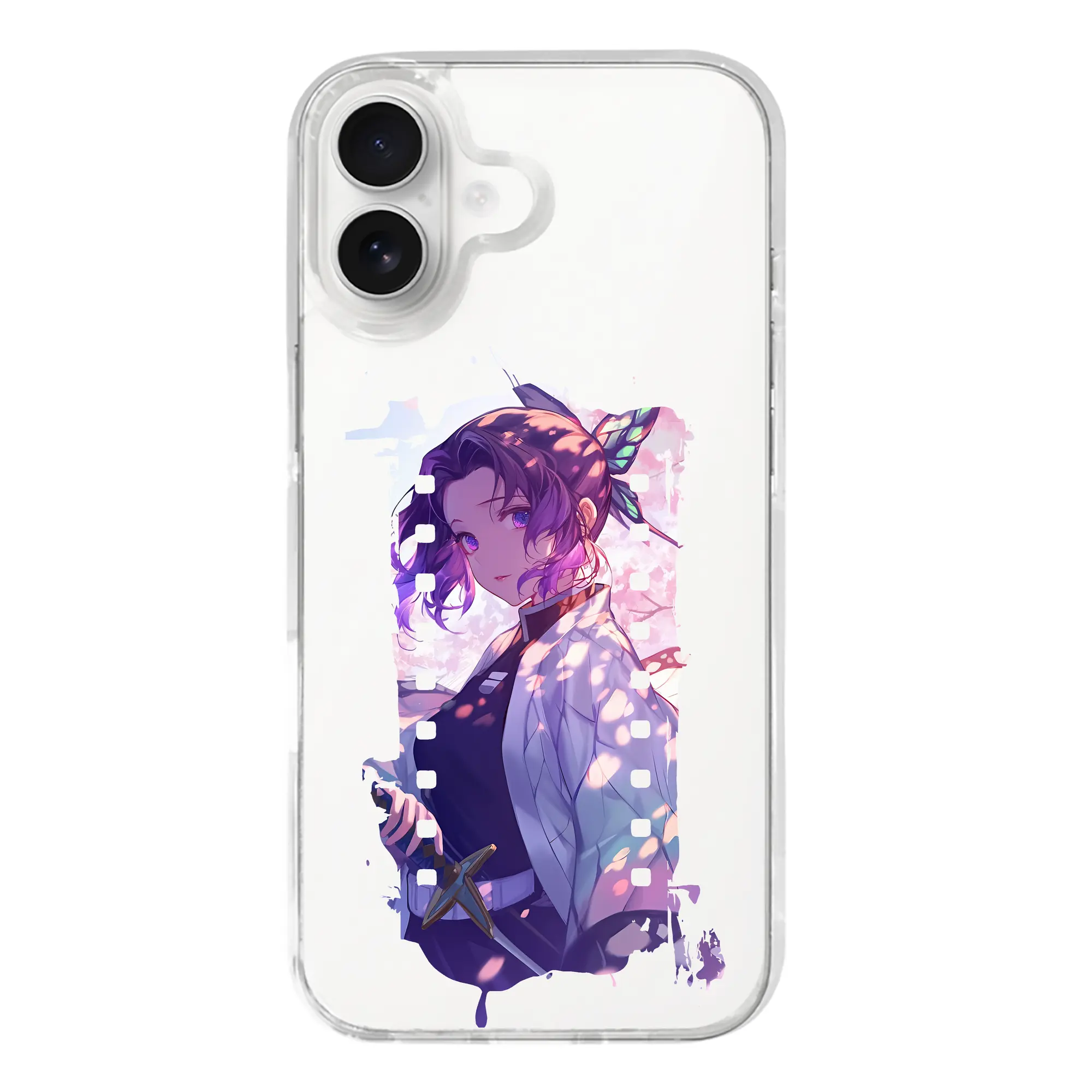 鬼滅の刃 グッズ,胡蝶 しのぶ - iPhone 17シリーズ 透明スマホケース – 薄型・耐衝撃・精密フィット保護カバー